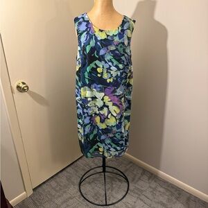 Vince Camuto Floral Midi Dress - Blue and Yellow